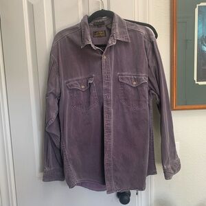 Eddie Bauer Elkhorn Twill Purple Shirt